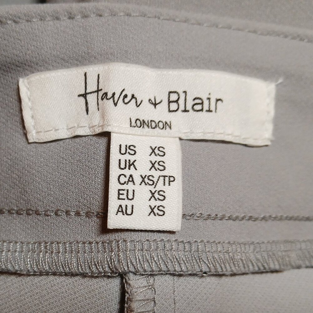 HAVER & BLAIR OF LONDON Grey High-Rise Wide Leg Pants XS - Picture 7 of 14
